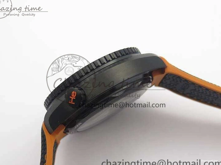 1230 Planet Ocean Master Chronometer Chrono DLC OM 1:1 Best Edition Black Dial On Nylon Strap A Chic 8103